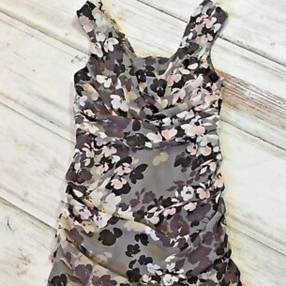 Floral Ruched Mini Dress
